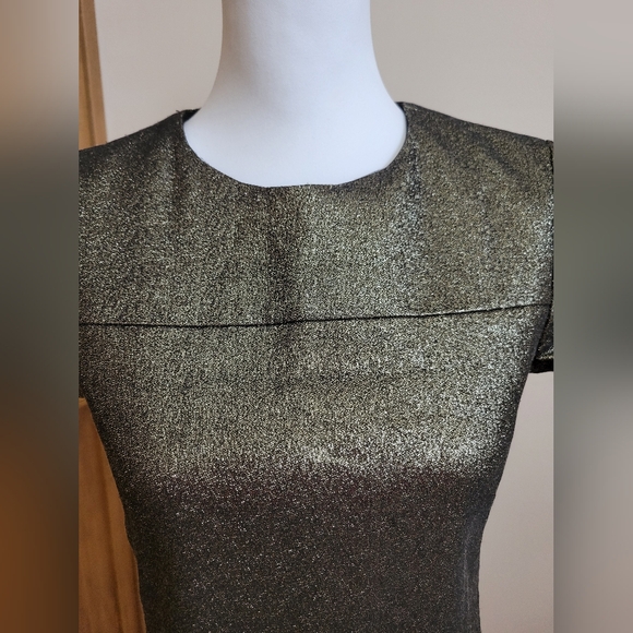 Akris Punto gold lame dress - Picture 4 of 7